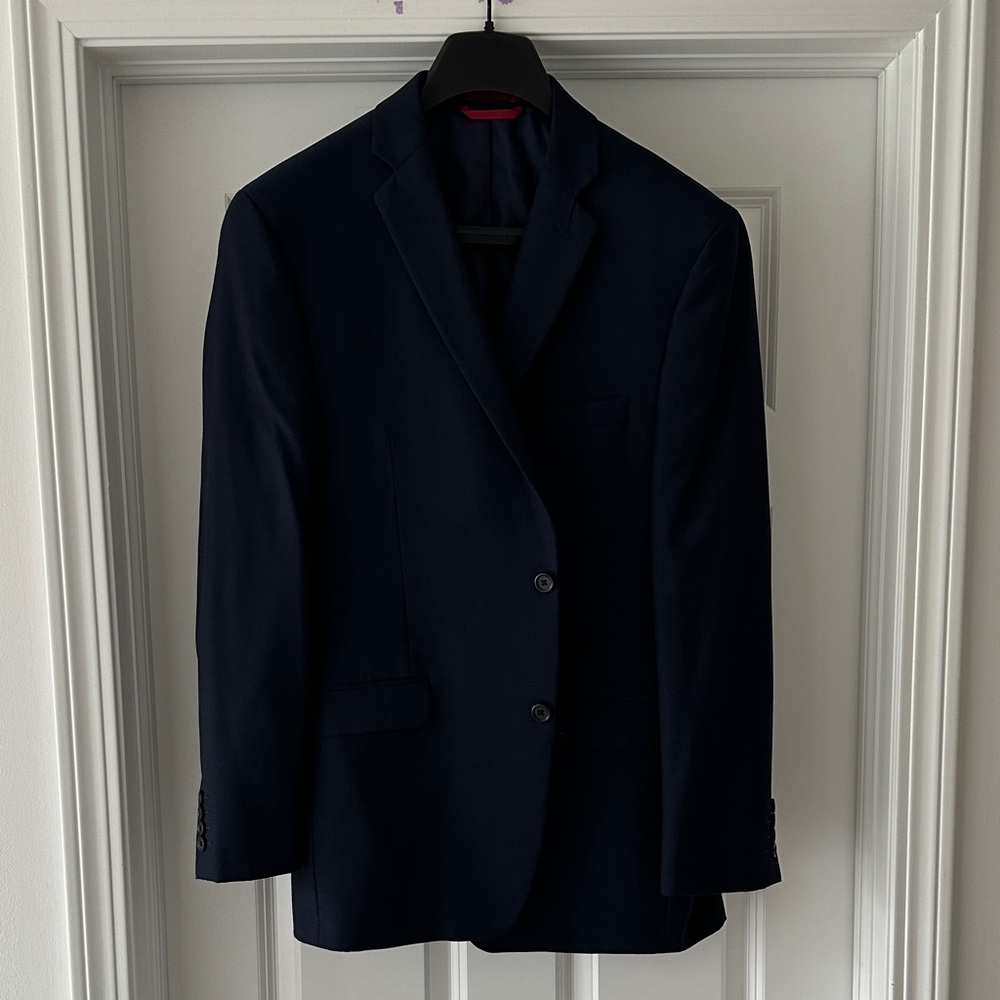 Alfani Men's Dark Navy Two-Button Suit Blazer